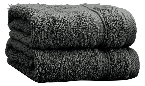 Set di asciugamani tipo terry grigio scuro in cotone 2 pz 30x30 cm Zero Twist – Catherine Lansfield