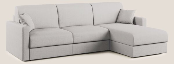 Chris Divano letto angolare con penisola in microfibra smacchiabile T1