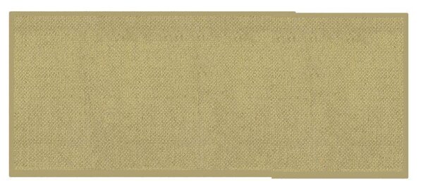 Tappeto Bagno Design Trama Semplice 50x150 cm in Cotone Beige Scuro