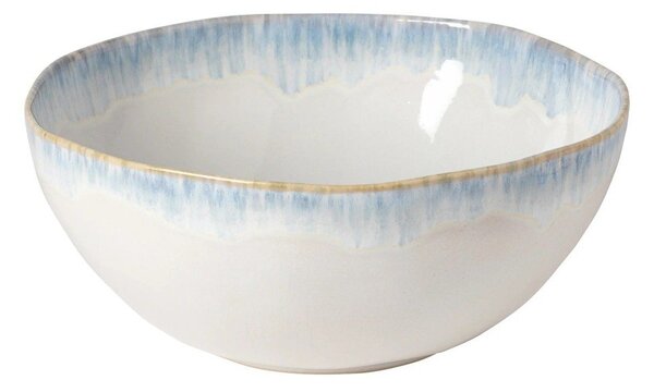 Ciotola bianca/blu in gres ø 28 cm Brisa – Costa Nova