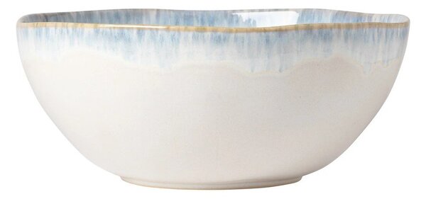 Ciotola bianca/blu in gres ø 28 cm Brisa – Costa Nova