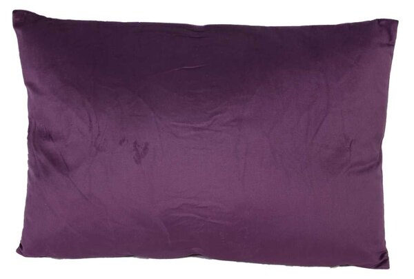 Cuscino Decorativo Rettangolare 35x50xh10 cm in Velluto Viola