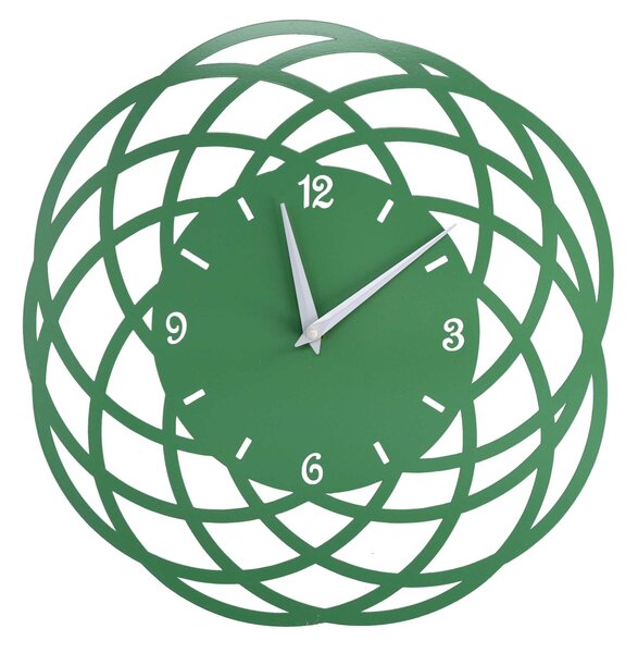 Orologio da Parete Ø40xh2 cm in Metallo Verde
