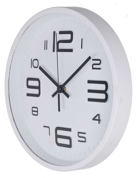 Orologio da Parete Ø30 cm in Plastica Bianco