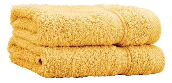 Set di asciugamani tipo terry gialli in cotone 2 pz 30x30 cm Zero Twist – Catherine Lansfield