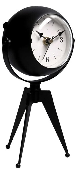 Orologio da Tavolo 11x8xh20 cm in Metallo Nero