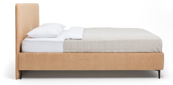 Letto matrimoniale imbottito color senape con materasso incluso/con rete inclusa 160x200 cm Noira Slim – Bonami Selection