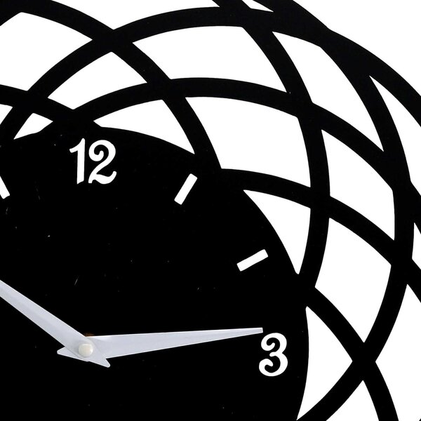 Orologio da Parete Ø40xh2 cm in Metallo Nero