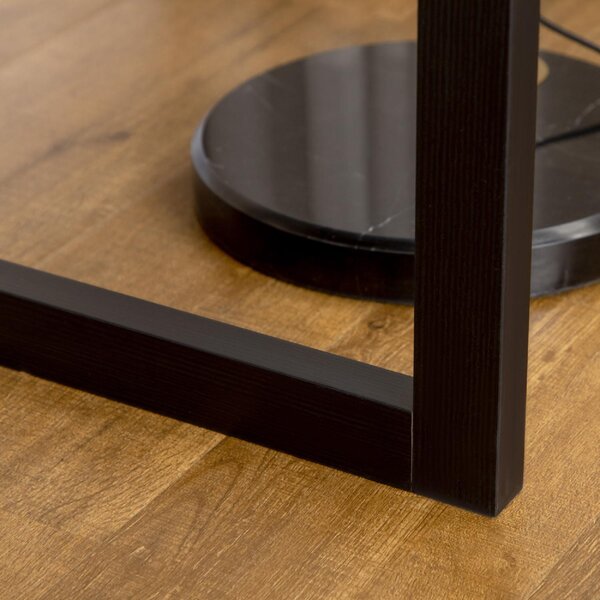 DecHome Scrittoio Industriale Dimensioni 110x50x76 cm colore Nero/Noce