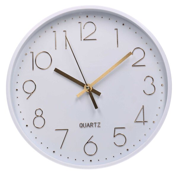 Orologio da Parete Ø30 cm in Plastica Bianco