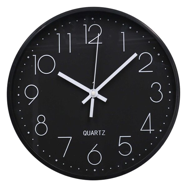 Orologio da Parete Ø30 cm in Plastica Nero