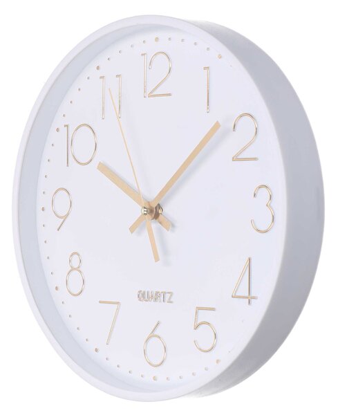 Orologio da Parete Ø30 cm in Plastica Bianco