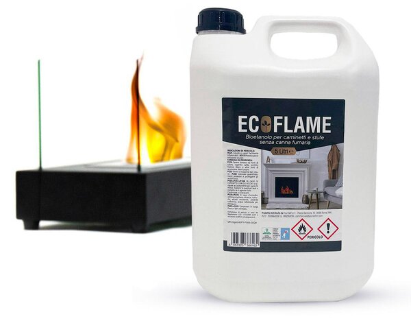 Bioetanolo 5 Litri Combustibile Ecologico per Camini Caminetti Biocamini