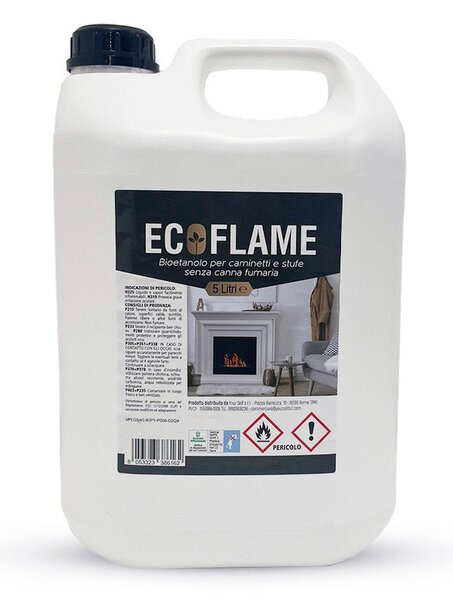 Bioetanolo 5 Litri Combustibile Ecologico per Camini Caminetti Biocamini
