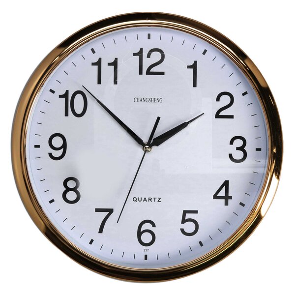 Orologio da Parete Ø35 cm in Plastica Bianco