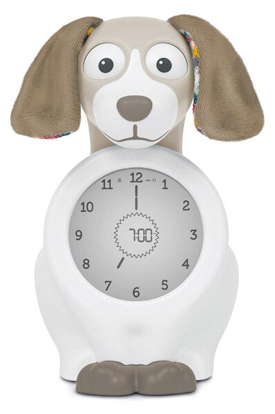 Orologio Cagnolino Multifunzione 11x20x13 cm con Sveglia Bianco/Beige