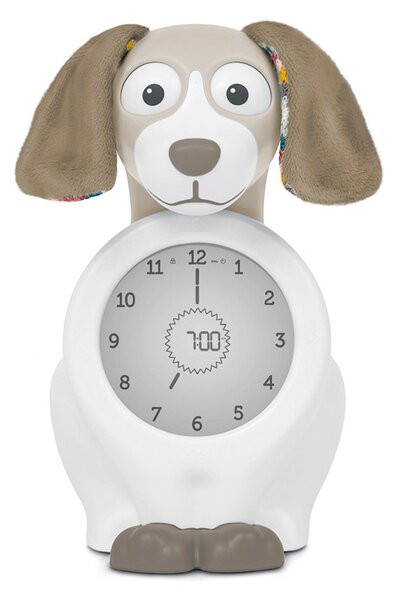 Orologio Cagnolino Multifunzione 11x20x13 cm con Sveglia Bianco/Beige