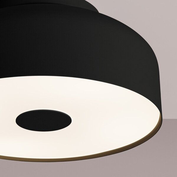 Plafoniera nera ø 30 cm Blacko – Sollux