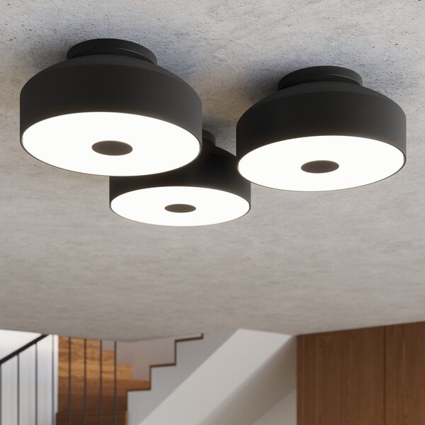 Plafoniera nera ø 30 cm Blacko – Sollux