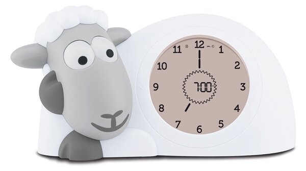 Orologio Pecora Multifunzione 20x12x14 cm con Sveglia Bianco/Grigio