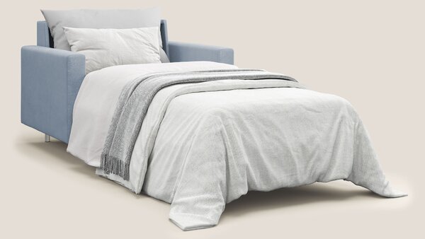 Megan poltrona letto in microfibra smacchiabile T11 carta da zucchero