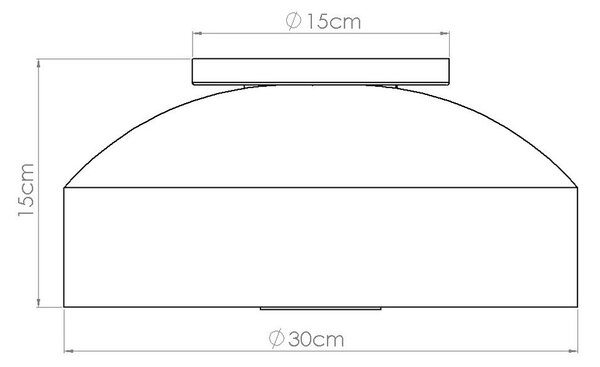Plafoniera nera ø 30 cm Blacko – Sollux