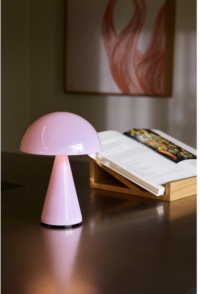Lampada da tavolo dimmerabile a LED rosa chiaro (altezza 20 cm) Mush - Hübsch