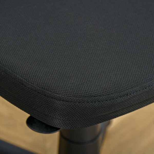 DecHome Sedia da Ufficio con Ruote in Tessuto Mesh colore Nero