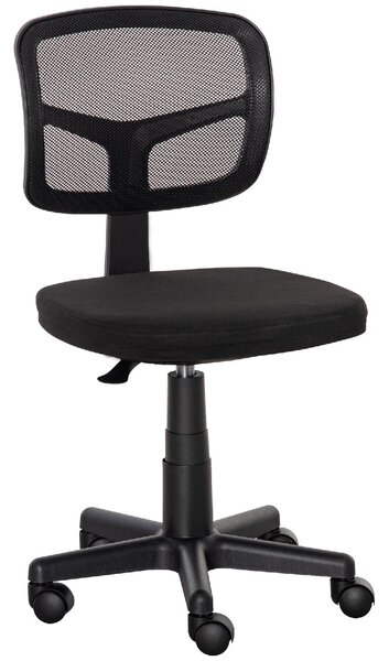 DecHome Sedia da Ufficio con Ruote in Tessuto Mesh colore Nero