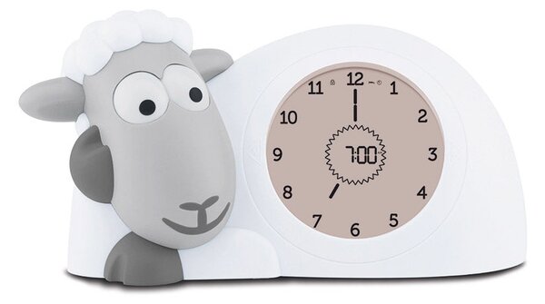 Orologio Pecora Multifunzione 20x12x14 cm con Sveglia Bianco/Grigio