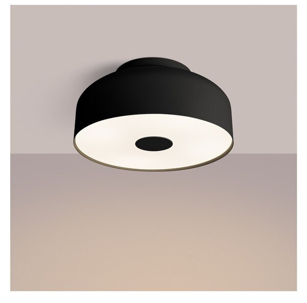 Plafoniera nera ø 30 cm Blacko – Sollux