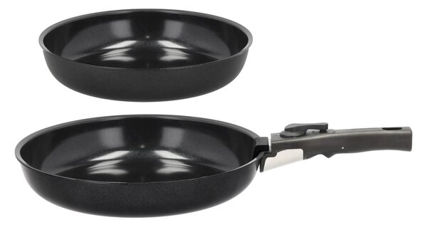 Set di padelle con manico rimovibile in alluminio con superficie antiaderente 2 pz ø 28 cm – Holm