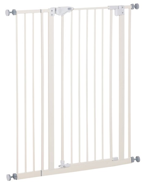 Cancelletto di Sicurezza per Cani 86x104,1 cm in Metallo e Plastica Bianco