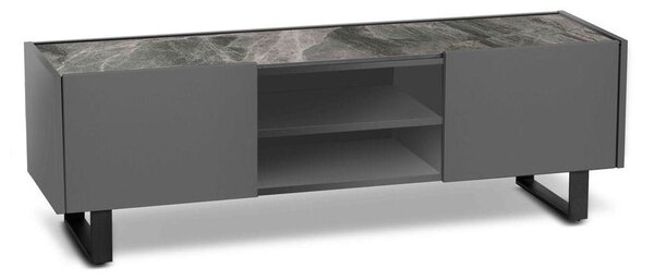 Mobile TV 40x140x45 cm in MDF e Ceramica Marmo Pegaso Grigrio