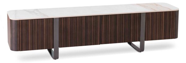 Mobile TV 40x180x45 cm in MDF e Ceramica Marmo Andromeda Calacatta Oro