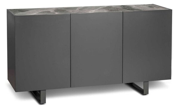 Madia 3 Ante 45x150x85 cm in Ceramica Marmo Pegaso Grigrio