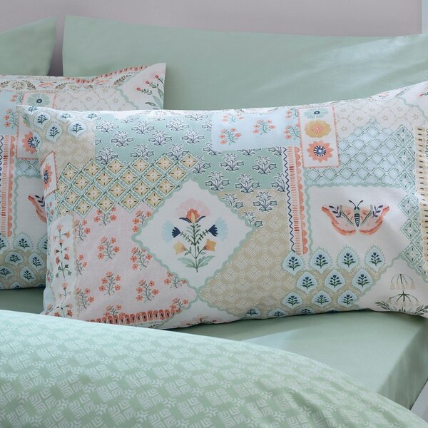 Set copripiumino e federa per letto singolo 135x200 cm Folk Patchwork – Catherine Lansfield
