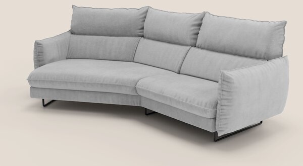 Monamour divano moderno angolare con opzione relax elettrico in microf