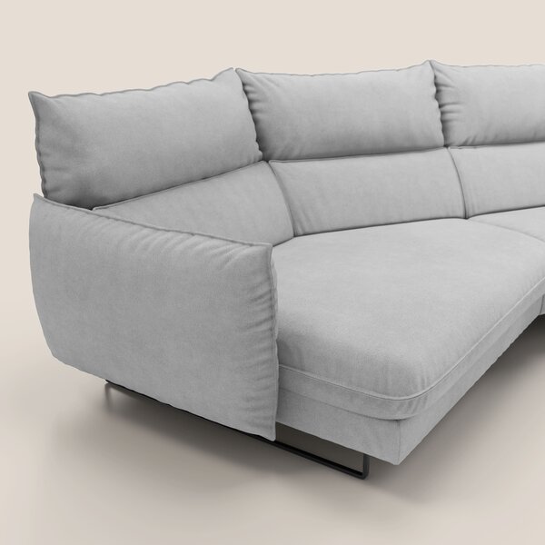 Monamour divano moderno angolare con opzione relax elettrico in microf