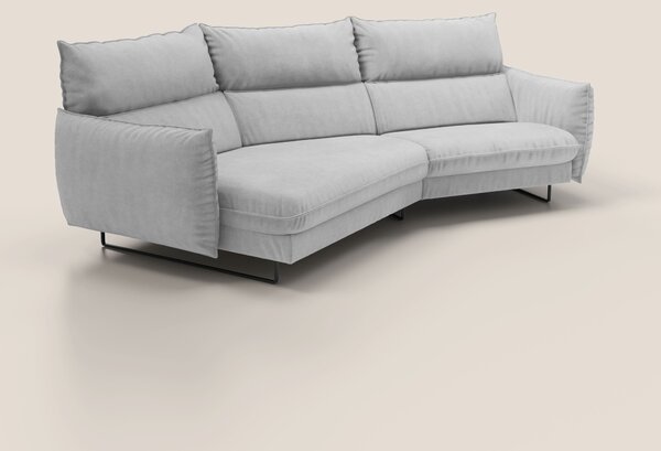Monamour divano moderno angolare con opzione relax elettrico in microf