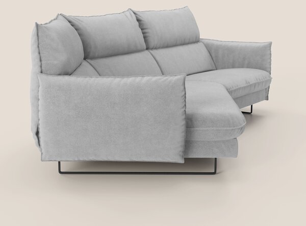 Monamour divano moderno angolare con opzione relax elettrico in microf