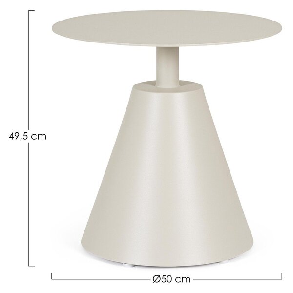 Tavolino da giardino rotondo in alluminio ø 50 cm Aloha – Bizzotto