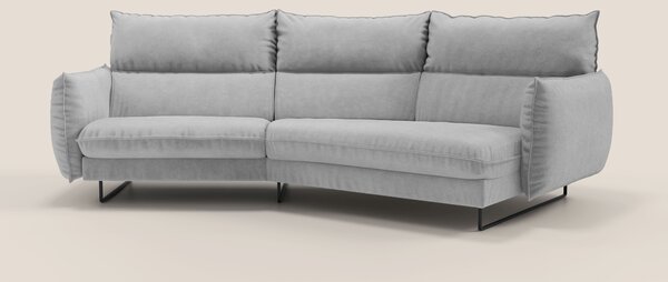 Monamour divano moderno angolare con opzione relax elettrico in microf