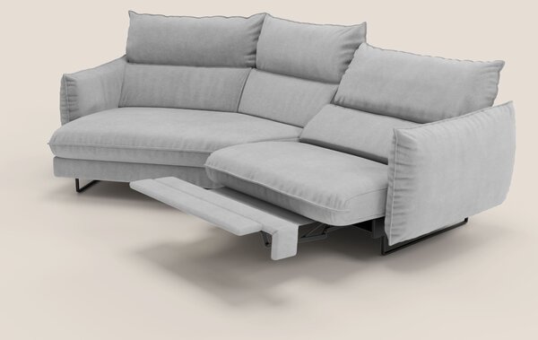 Monamour divano moderno angolare con opzione relax elettrico in microf