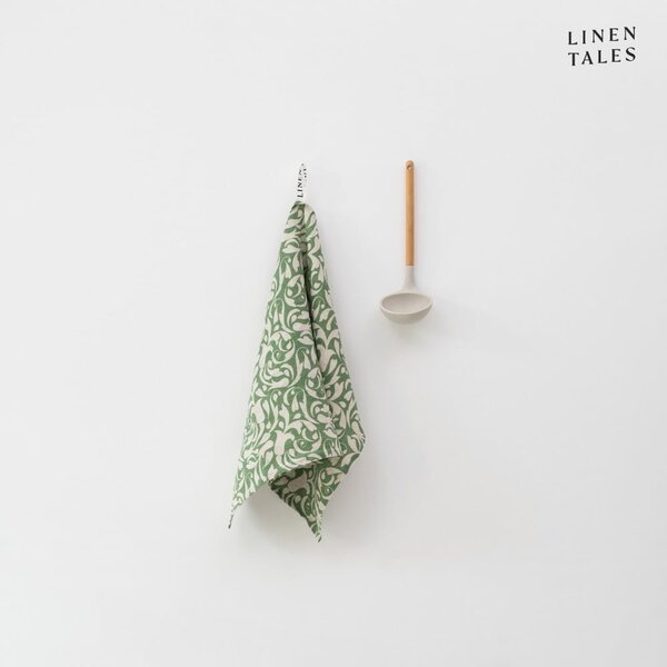 Strofinaccio in lino 45x65 cm Evergreen Damask – Linen Tales