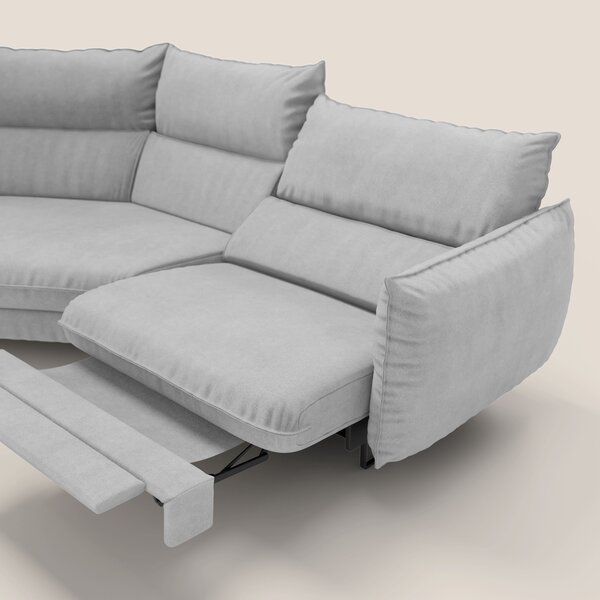 Monamour divano moderno angolare con opzione relax elettrico in microf