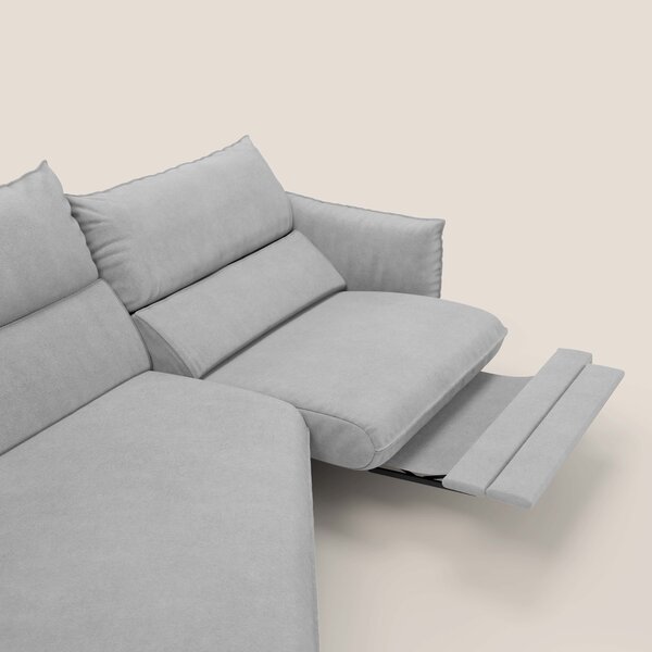 Monamour divano moderno angolare con opzione relax elettrico in microf