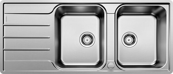 Blanco Lemis 8 - Lavello, 1160x500 mm, con comando di scarico, acciaio inox spazzolato 523037