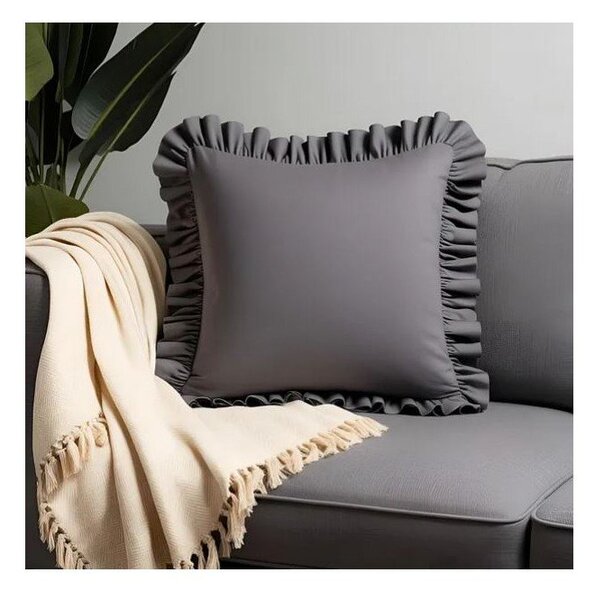 Federa decorativa in misto cotone 40x40 cm Ruffled – Mila Home