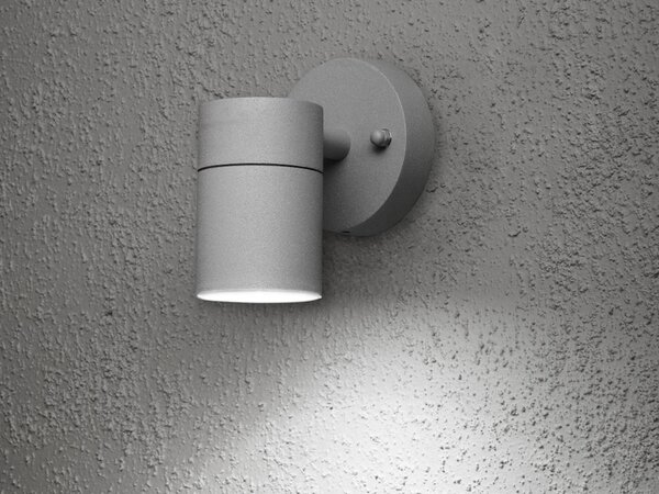 Lampada da parete a LED per esterni, faretto da incasso per facciate, lampada da esterno da 9 cm, grigio